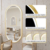 Gold Frame Oval Bathroom Mirror LED Lighted Anti-Fog Smart Vanity Mirror Anti-fog Dimmable Illuminated Innovative Makeup Mirror - Image 5