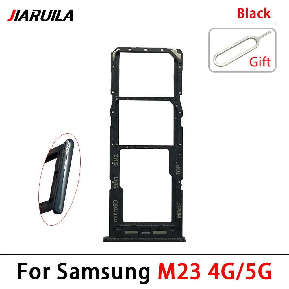 10Pcs, 삼성 M54 M22 M21 M23 M52 M53 M62 4G 5G 듀얼 마이크로 SIM 카드 슬롯 트레이 홀더 SD 카드 리더 부품 용 Sim 카드 트레이