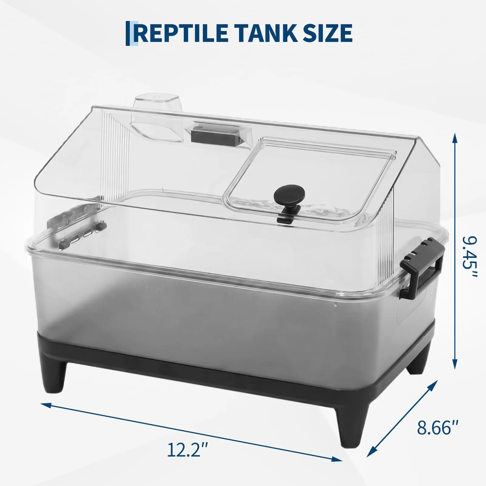 Small Reptile Terrarium Kit With Lid, Acrylic Tank, Heating Pad, Hygrometer, Hide & Bowl For Gecko Lizard Tarantula Frog Crab 4