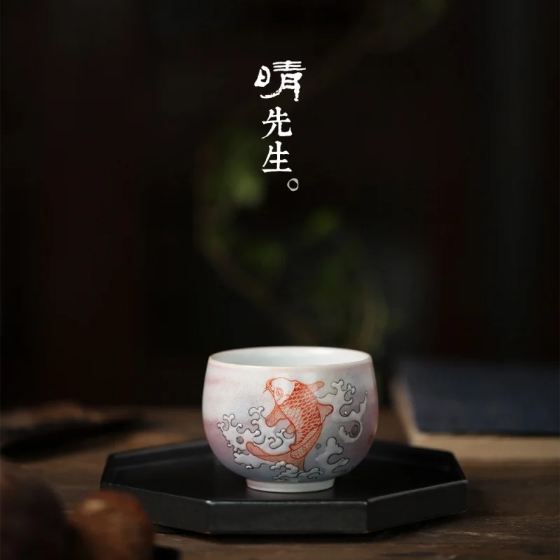 

Tea Cup Tea Cup Jingdezhen Master Cup Hand Painted Individual Single Cup Porcelain Kung Fu Tea Set