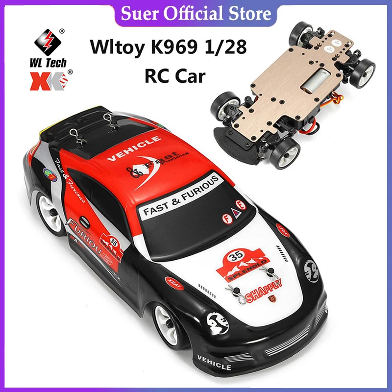 

Wltoys K969 1:28 RC Car 2.4G 4WD Brushed Motor Voiture Telecommande 30KM/H High Speed RTR RC Drift Car Alloy Remote Control Car