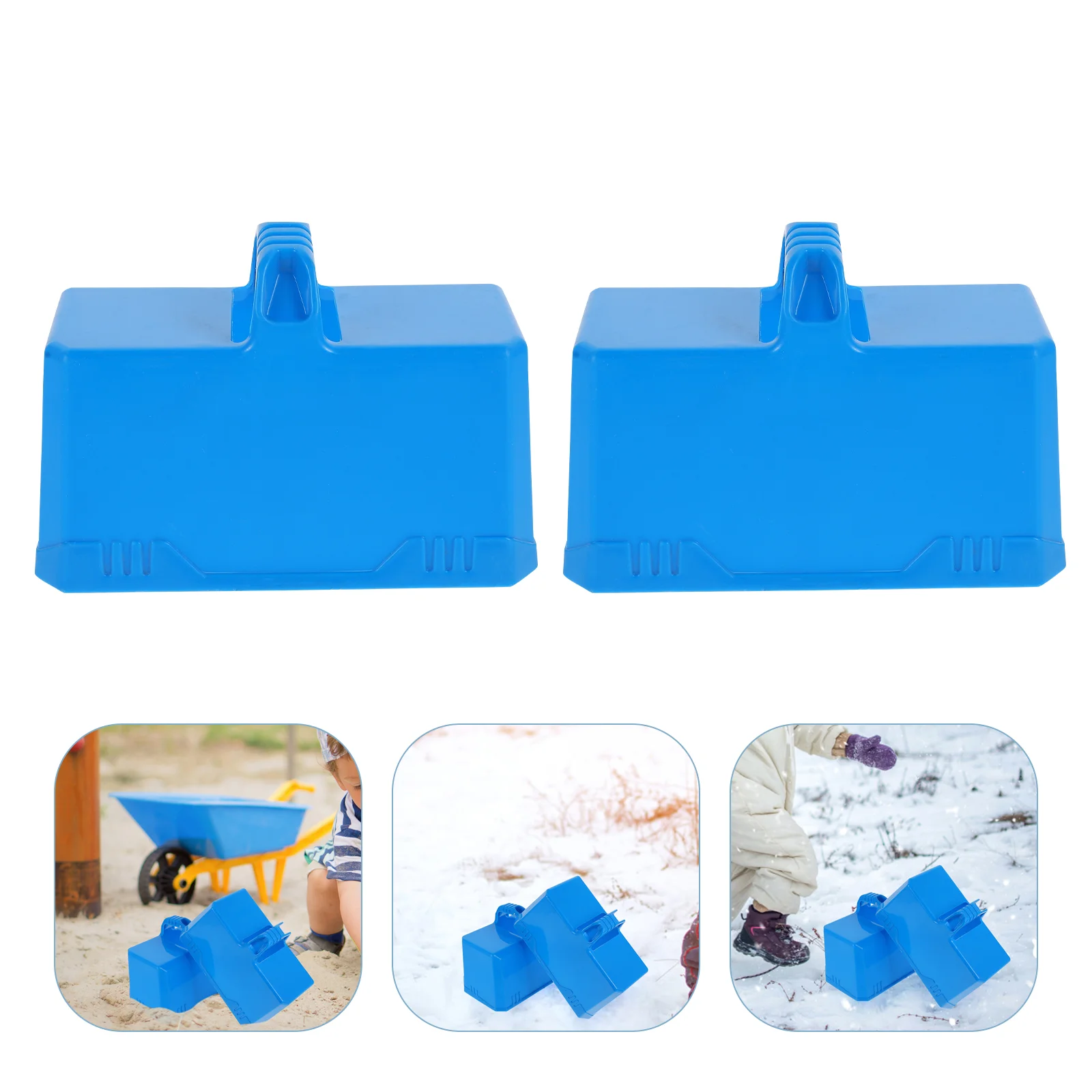 2 Pcs Building Blocks Snow Brick Mold Soil Making Winter Kids Toy Suite Sandcastle Foundation DIY Maker Bricks Baby Travel 4