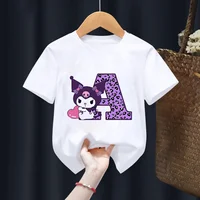 Kuromis Children T-Shirt Letter A B C D Cartoons Kid Tee Shirts Anime Kawaii Tops Casual Clothes Boy Girl Fashion Short Sleeve 1