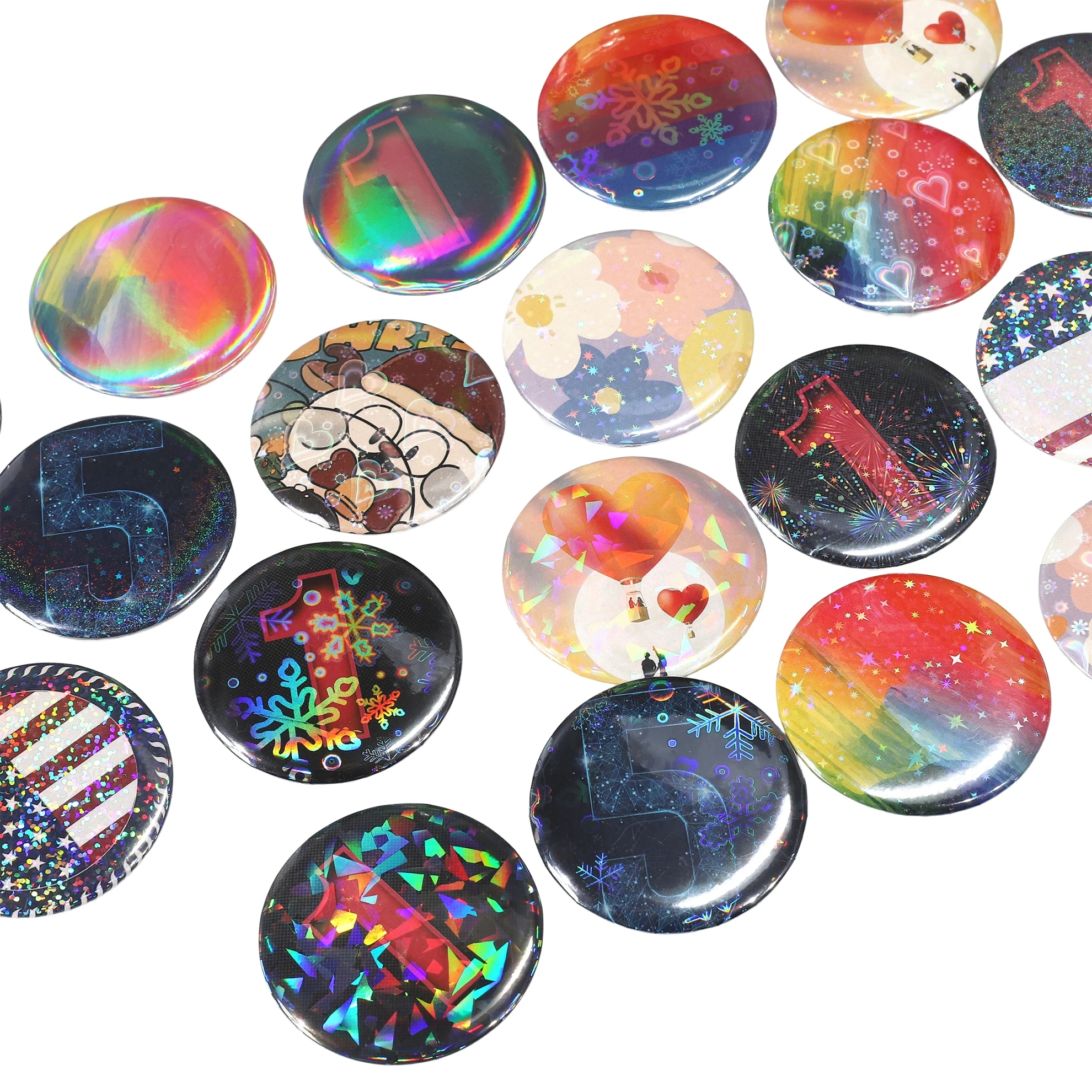 58mm Transparent Film Button Parts Clear Protective Plastic Film DIY Badge Pin Materials for 58mm Circle Badge Making 100/200Pcs