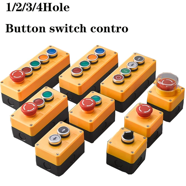 Switch control box plastic hand-held self starting button waterproof box electrical industrial emergency stop LA38 1