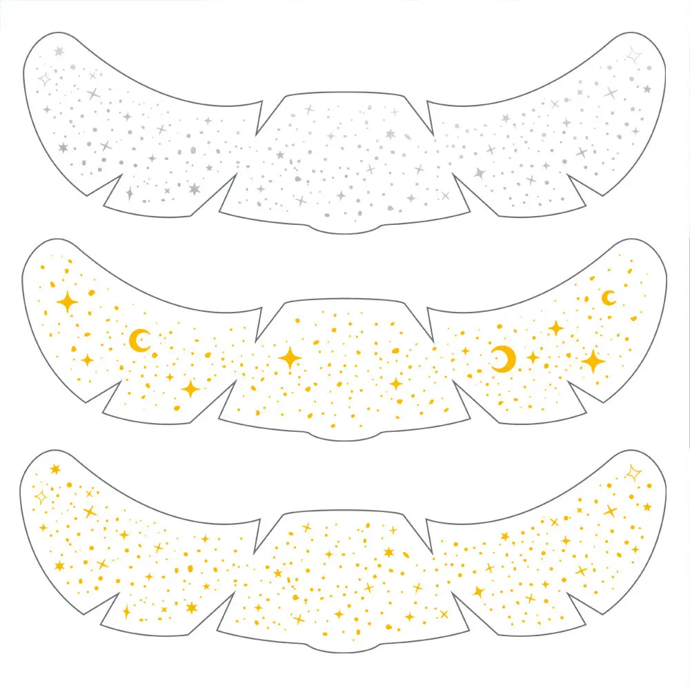6pcs Freckle Tattoo Stickers Gold Silver Metallic Temporary Tattoo Stickers For Women Glitter Face Decals for Music Festival