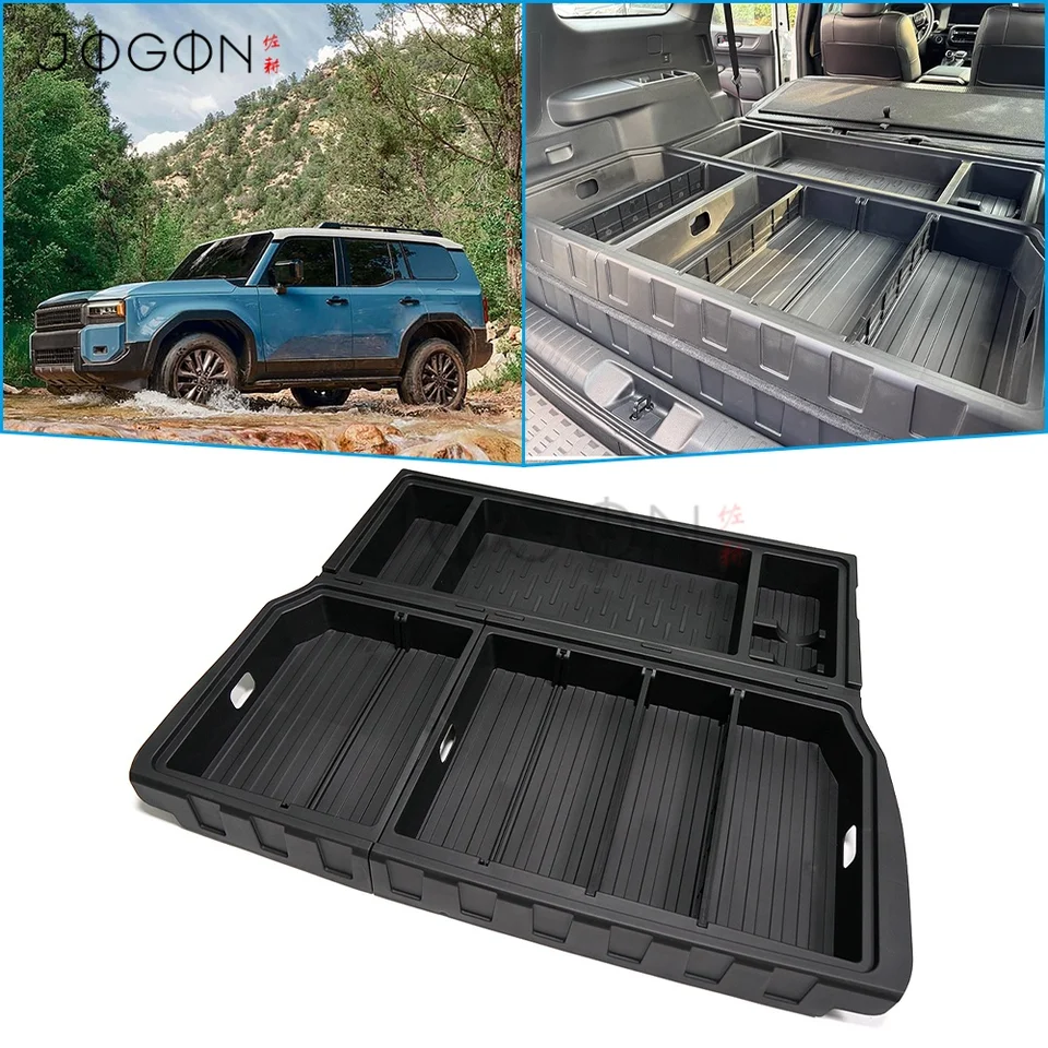 MOCHNET Center Console Organizer For 2024 2025 Toyota Land Cruiser 250 Prado J250 LC250 Accessories, Center Console Organizer Tray Armrest Secondary Storage Box With Mat Accessories (Not Fit Cool Box
