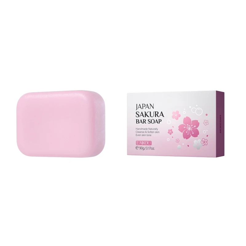 

Natural Cherries Blossom Soaps Bar Soap Women Man Body Bath and Face Soap Exfoliatings Soap Oil Control Cleansing Soap