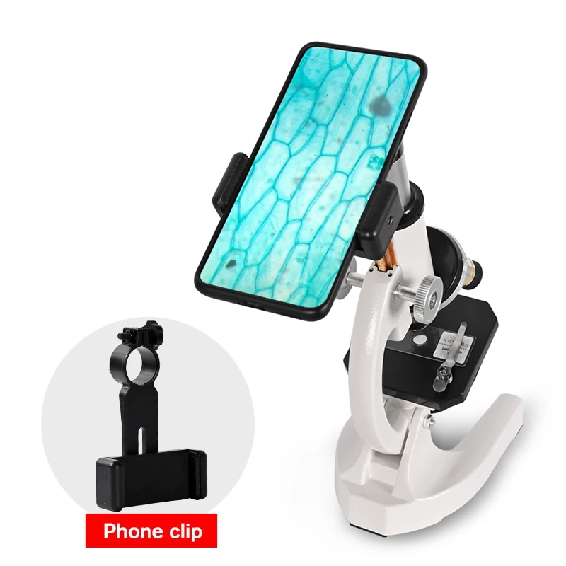 40x-2000X Monocular Student Education Lab HD Biological Microscope LED Lights Mobile Phone Holder Study Holiday Gift  osl-0231 3