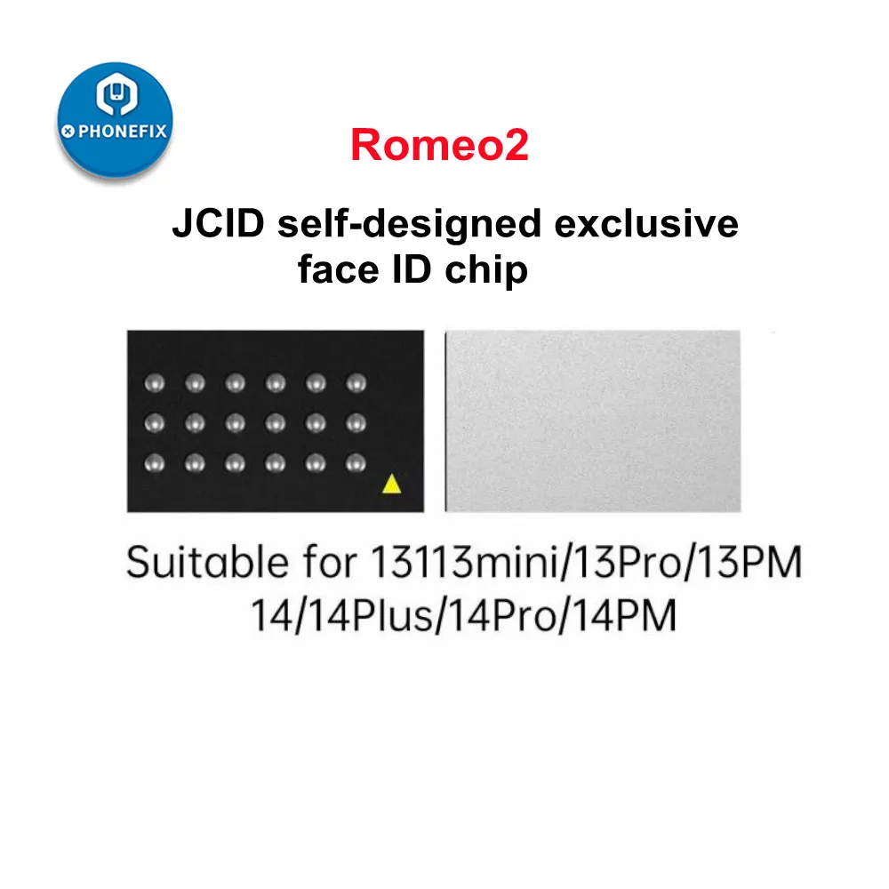 Chip de proyector JC Romeo2 JCID Face ID integrado IC, matriz de puntos, celosía IC para iPhone X-15ProMax Pad Pro 3/4/5, reparación de identificación facial