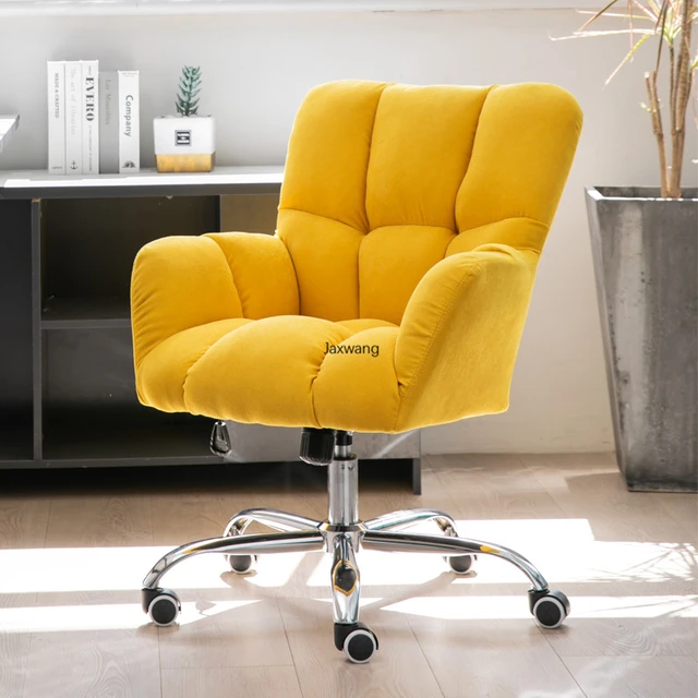 Multicolour Velvet Upholstered Wheeled Swivel Office Chair – Living and Home