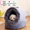 Dog/Cat  Kennel Comfortable Fall and Winter Striped Long Hair Portable Nest Warm Thickened Pet Kennel Pet Kennel Anti-scratch 4