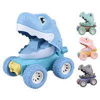 Children Pressing Dinosaur Car Inertial Pull Back Baby Pull-back Car Will Move Cute Dinosaur Kids Early Educational Toys Gift 1