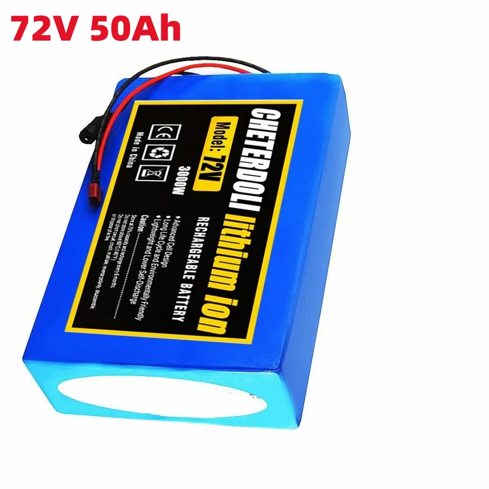 

72V 50Ah 40Ah 30Ah 20Ah Electric Bike Battery 21700 5000mAh Cell 72V Electric Scooter Lithium Battery with 30A 50A BMS