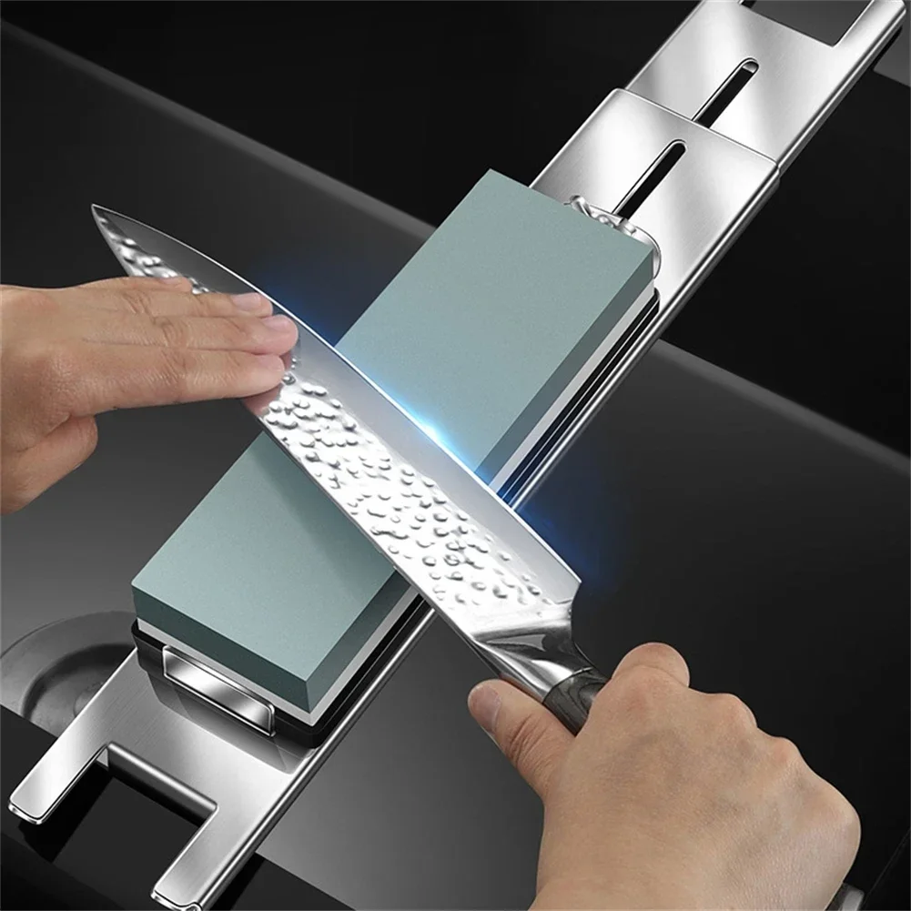High Performance Stainless Steel Sharpening Stone Holder Adjustable Design Fits Most Kitchen Sinks Effortlessly
