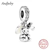 Fit Original Bracelet 925 Sterling Silver Baby Carriage and Bottle Nipple Dangle Charm Bead Necklace Bangle Jewelry Berloque 4