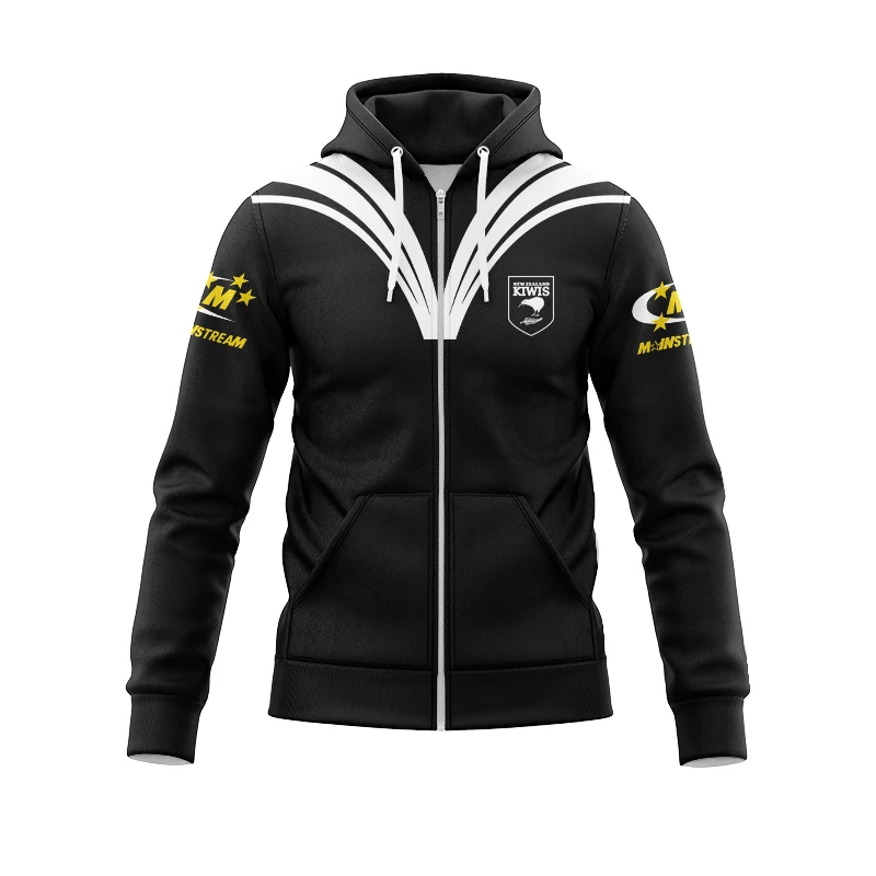 Zip Hoodie Kiwis Men's Captains Run Tee- New Zealand Rugby League(name and number )