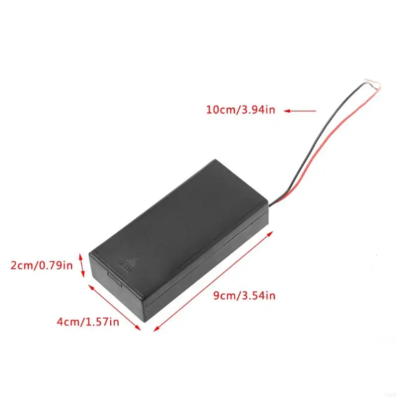 New 2x 18650 3.7V Battery Storage Box Plastic for Case Cover 2 Slots Way DIY Batteries Clip Holder Container With Wire