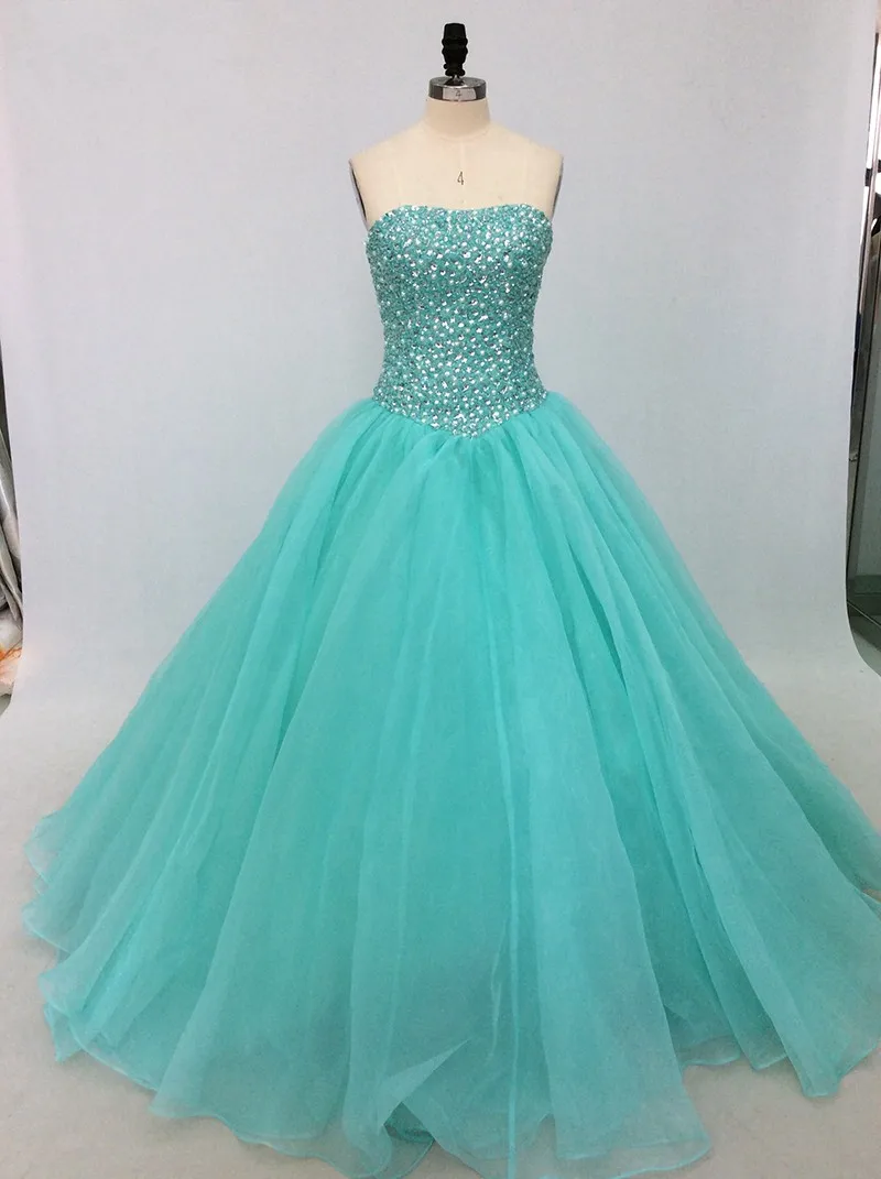 

Angelsbridep 2 STORE Tulle Ball Gown Quinceanera Dresses Crystal Pearls Puffy Vestido Debutante Sweet 16 Vestidos De 15 Anos Hot