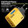 240W GaN Charger With LED Light 2USB+3Type-C Multi Port Phone Charging Head For iPhone Samsung Huawei Xiaomi/Laptop/Tablets