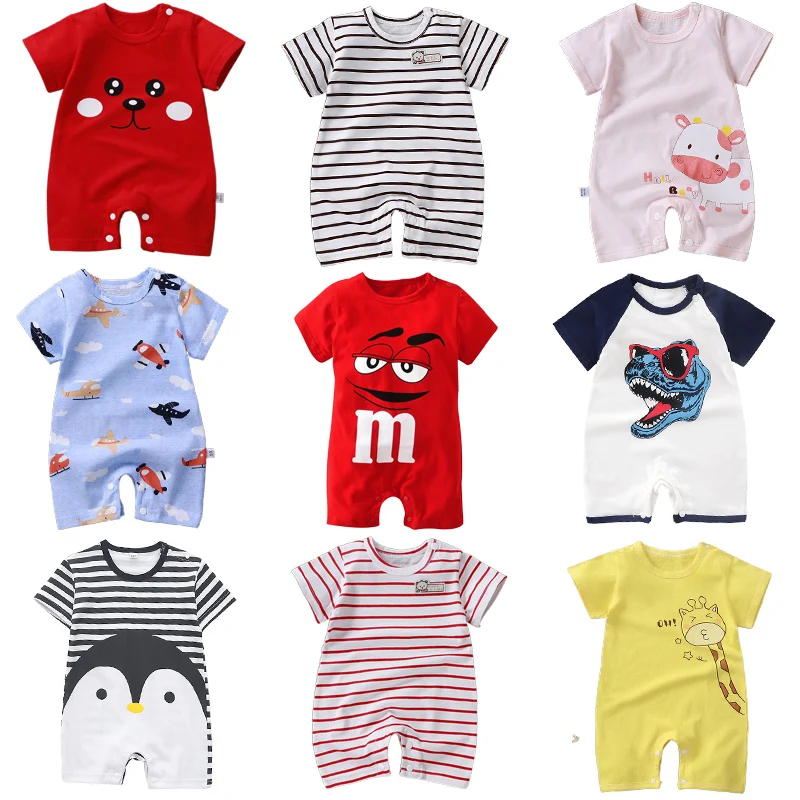 Baby Rompers Summer Newborn Baby Girl Clothes Boys Short Sleeve