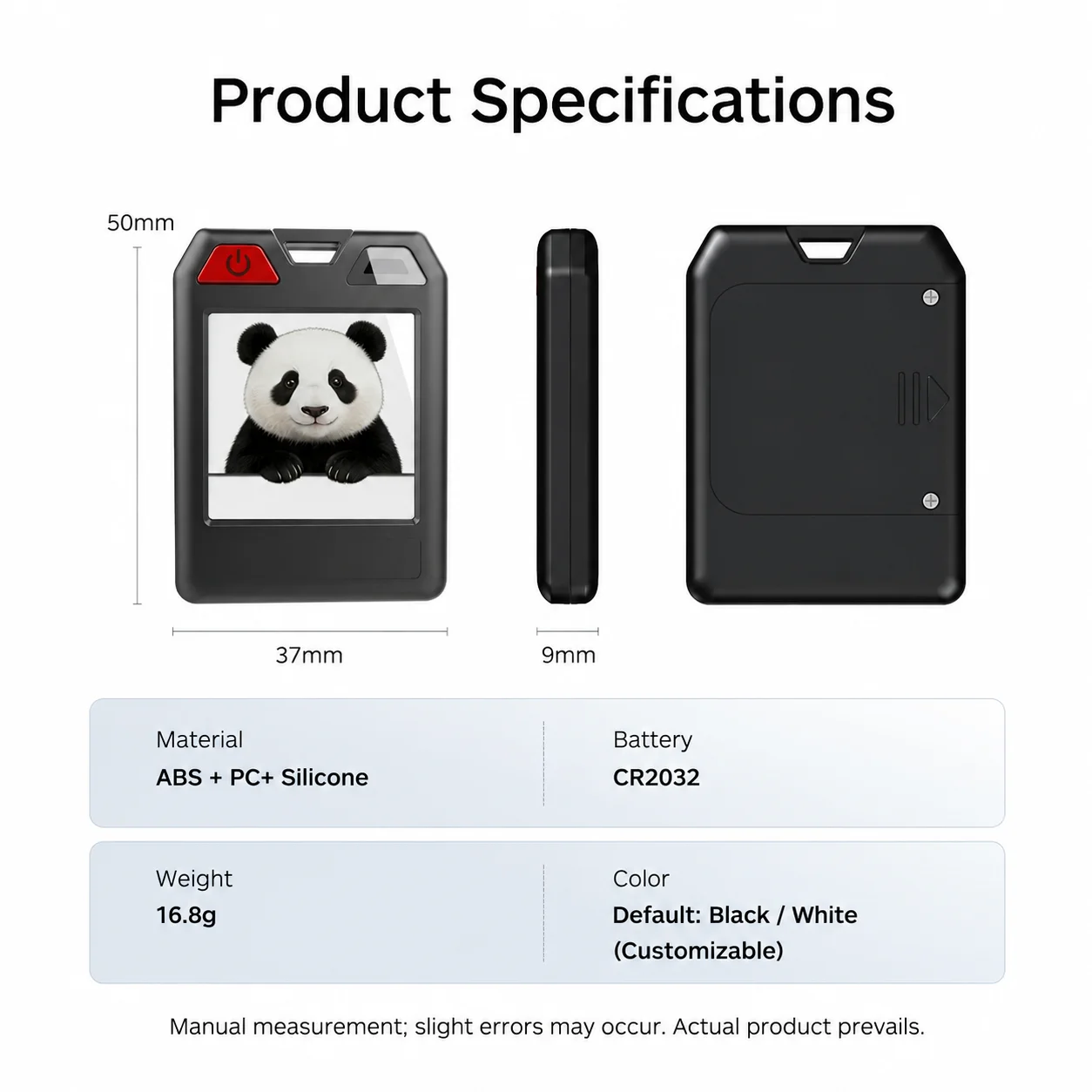 Enhanced E-Ink Smart Keychain with Display and Anti-Loss Tracker