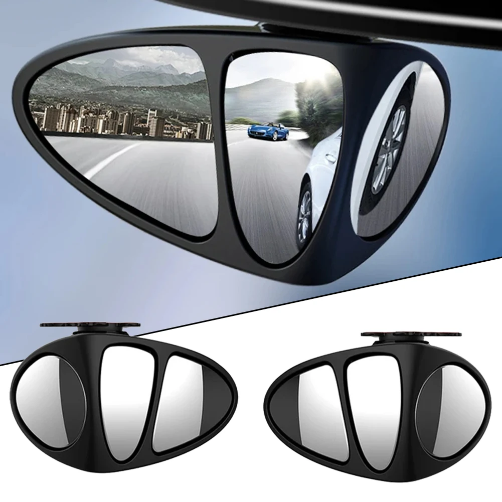 

1pc/ 2pcs/ 4pcs Car Rearview Mirrors 360° Rotation Adjustable Blind Spot Mirror 3 Large Viewing Areas Exterior Parts 8.3*5.5*6cm