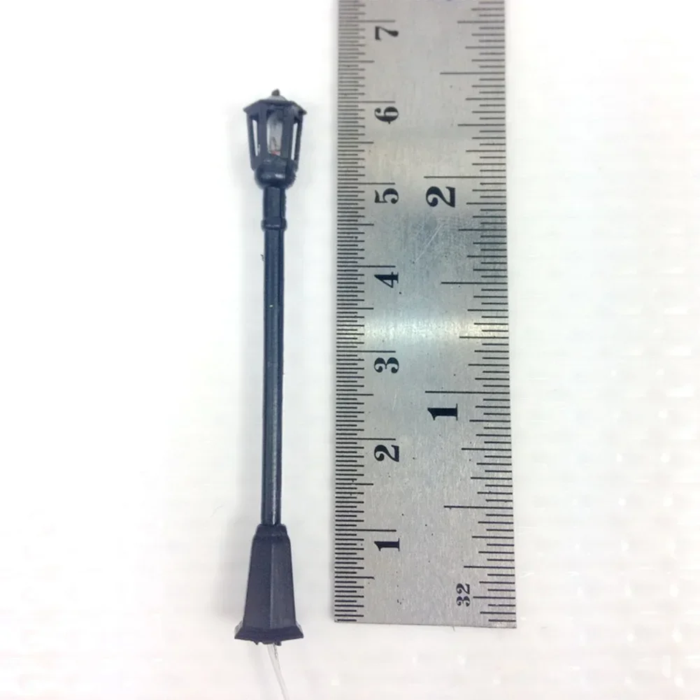 10pcs Warm White Model Street Lights Layout Lamppost Railroad Train Garden Playground Scenery LED Lamp Lighting 5