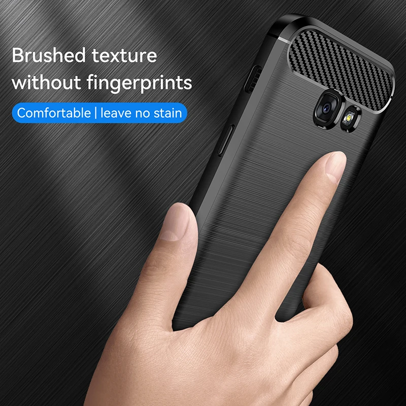 Enhanced Carbon Fiber Silicone Shockproof Case - Thick Armor Soft Protective Cover