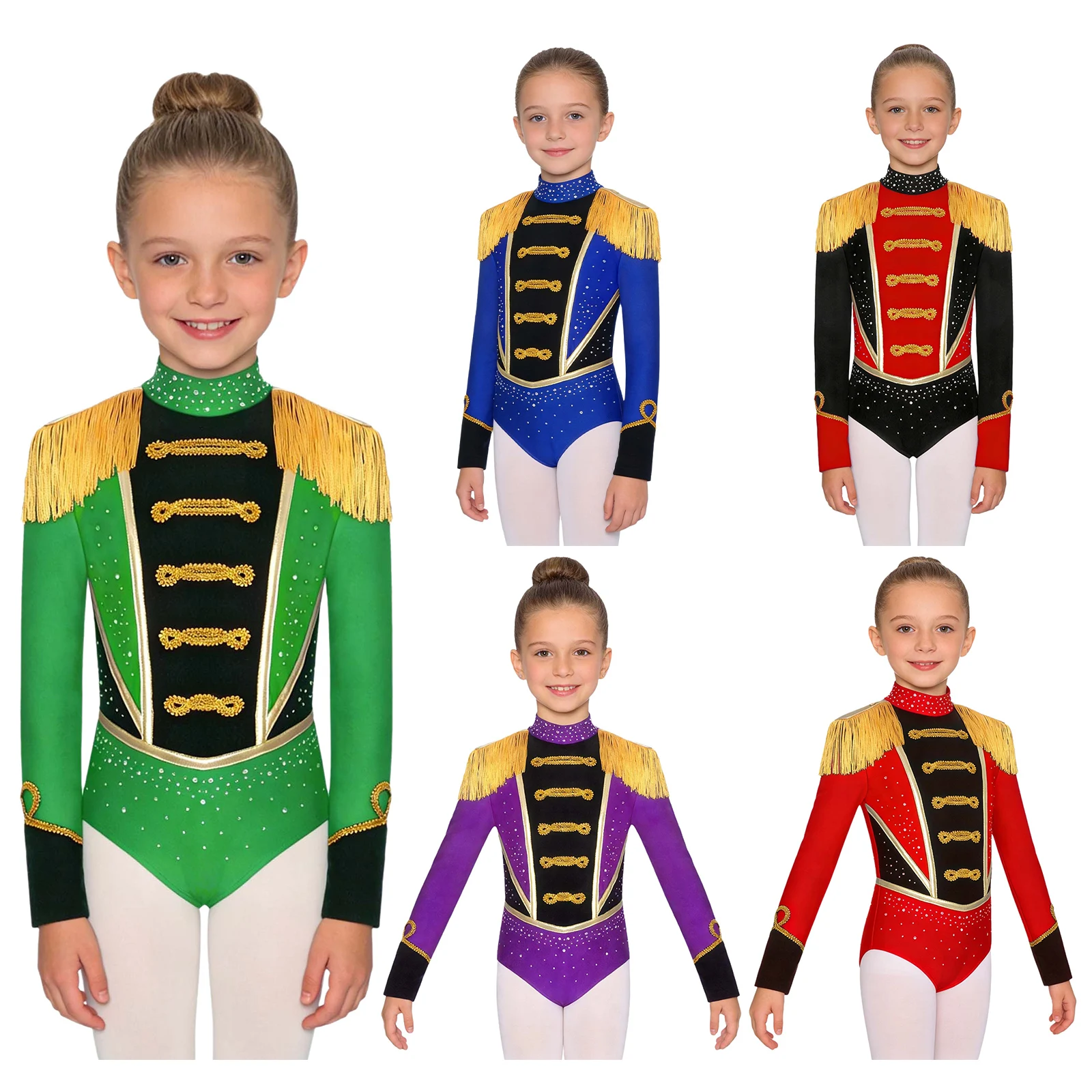 Déguisement Majorette Monsieur Loyal Fille – Body à Pampilles – photo 1