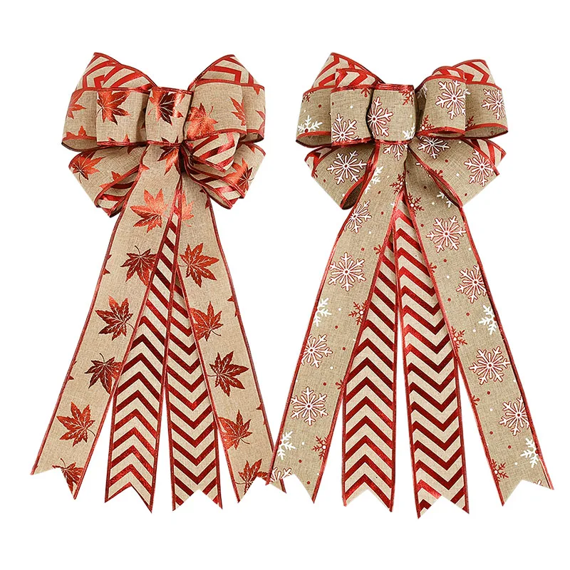 

53cm Big Christmas Bows Christmas Tree Hanging Ornament Bowknot For Xmas Wreath Merry Christmas Decoration 2024 New Year Navidad