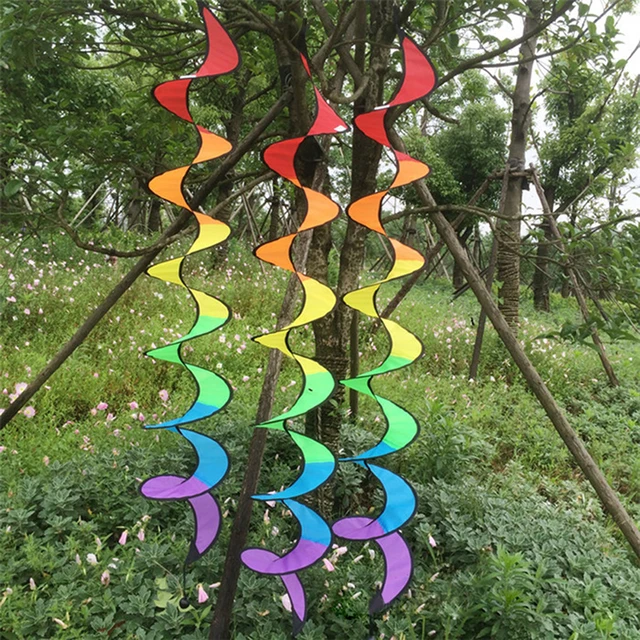 Forró Szivárvány Spirál Szélmalom Sátor Színes Szél Fonó Kerti Otthoni Dekorációk Csepphajó - Image 2