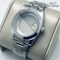 36mm/40mm S Crown Watch Case with Stainless Steel Sapphire Crystal Mirror Suitable for 20mm Watch Strap Movement NH34 NH35 NH36