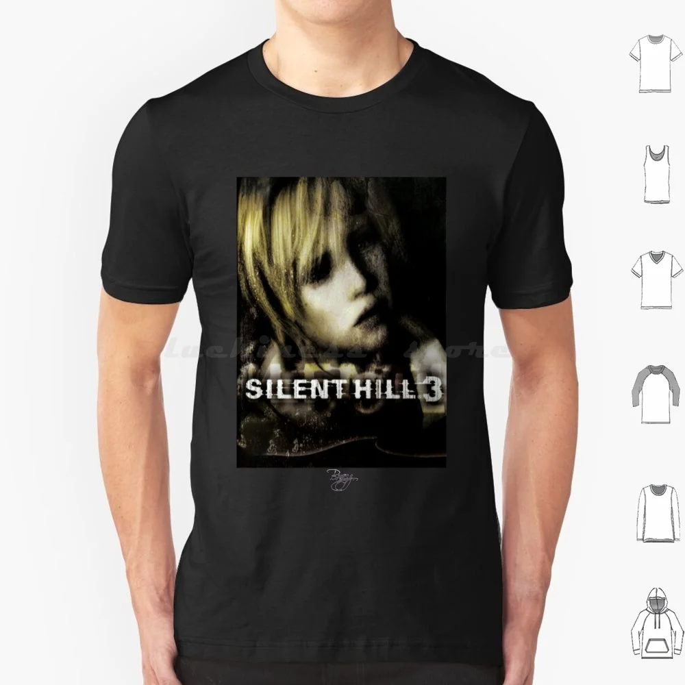 Silent Hill 3-Eu Ps2 Original Box Art ( No Neon ) T Shirt Cotton Uomo Donna Stampa Fai Da Te Silent Hill Silent Hill 2 Box Konami