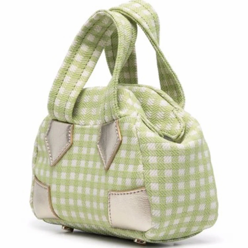 laden Skalk vangst Xiaojingling Vintage Kleurrijke Plaid Saturn Mode Geborduurde Canvas Bowling  Tas Vrouwen Meisje Handtas Schoudertas W0985 - AliExpress