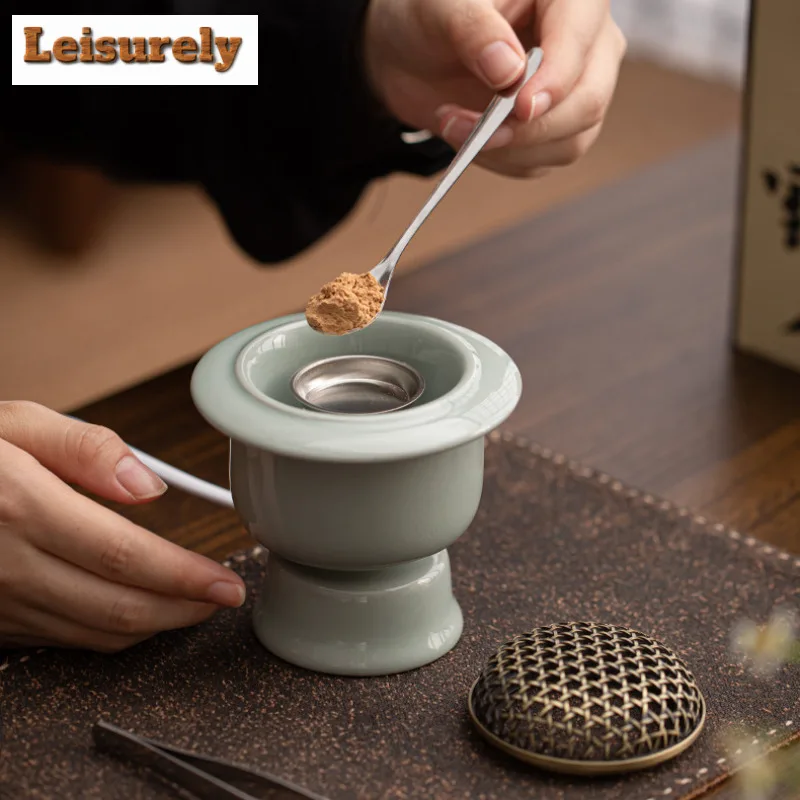 Song Rhyme Electronic Incense Burner 220V Timed Temperature Regulation Essential Oil Lamp Heater LCD Electric Fumigating Furnace