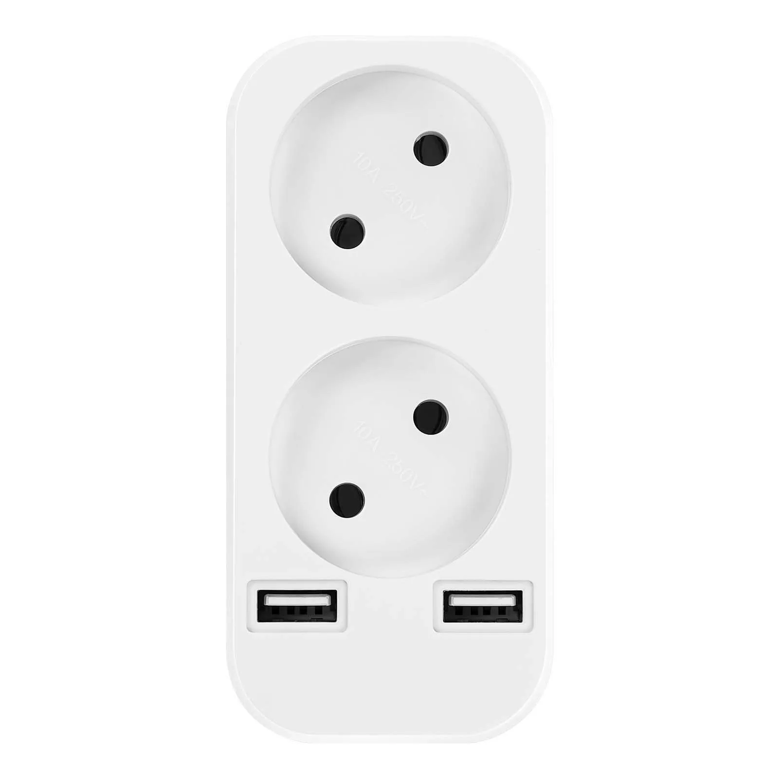 

Double Port USB Wall Socket European Conversion Plug with Dual USB Socket for Business Work Use