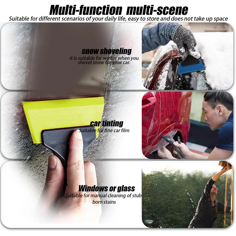 1/3 Pcs Small Squeegee for Car Window Cleaning 5 Inch Window Tint Squeegee with Non Slip Handle Silicone Wiper Tinting Tools 4
