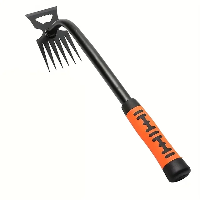 Manual multi-functional weeding rake gardening tool, portable weeding rake for gardens, root-pulling tool 5