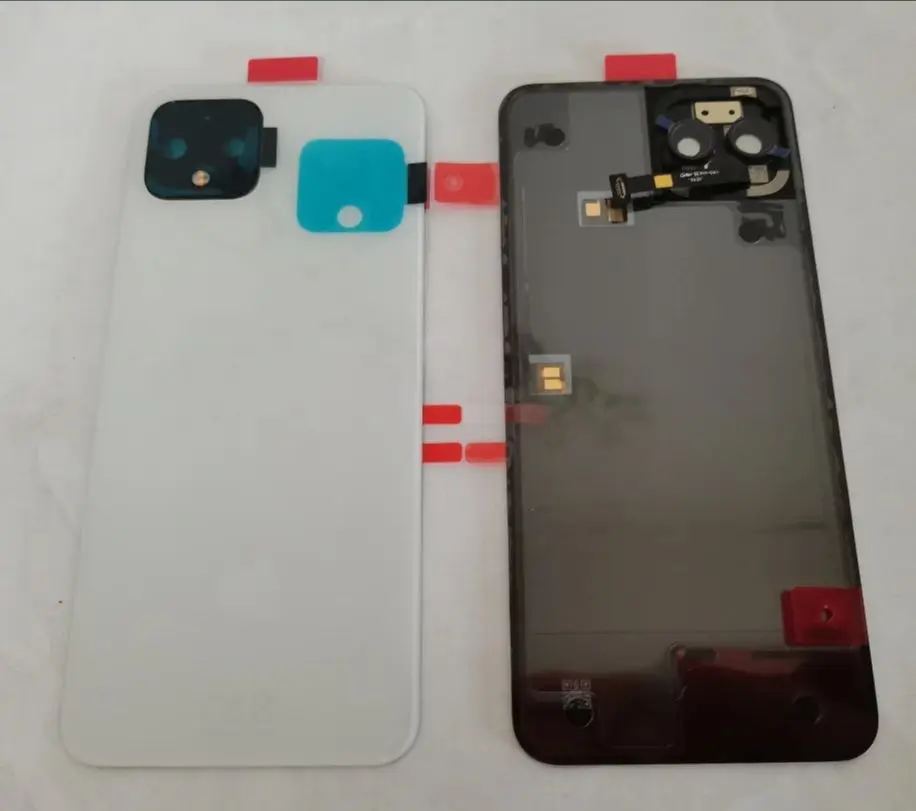 Google Pixel 4A 4 XL 4XL 뒷면 커버 하우징 용 카메라 유리 교체가있는 Google Pixel 4XL 배터리 커버 용 NFC 포함