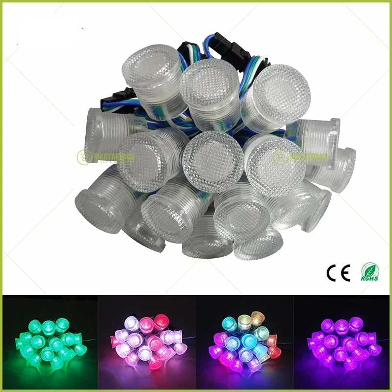 10-20PCS/lot DC5V WS2811 RGB Point Light LED Pixel SMD5050 1 LEDs WS2811 IC Waterproof 20mm Diameter LED Lights String Module