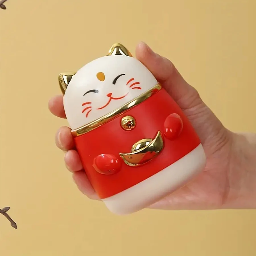 1PC Automatic Pop-Up Toothpick Holder with Cute Cat Decoration Novelty Kitchen Home Storage Box