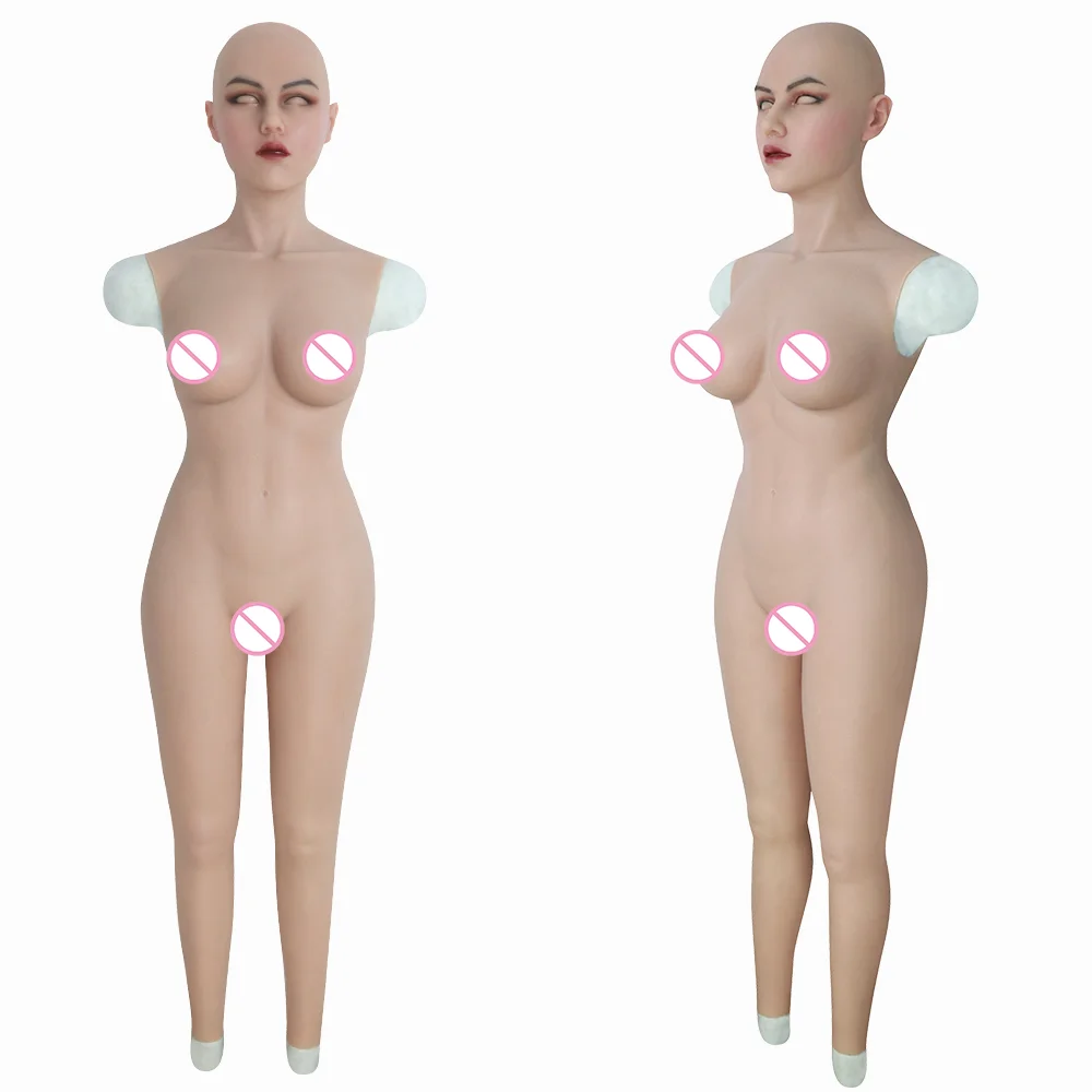 Tgirl Full Silicone Bodysuit Without Arm E-Cup Breast Fake Vagina Belt Urinary Tube Crossdressing Shemale Crossdresser DragQueen