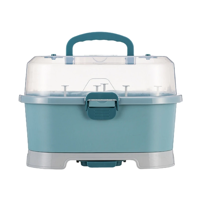 Baby Feeding Bottle Storage Drying Rack Newborn Nursing Bottle Storage Box Tableware Cleaning and Drying Drainer Machine