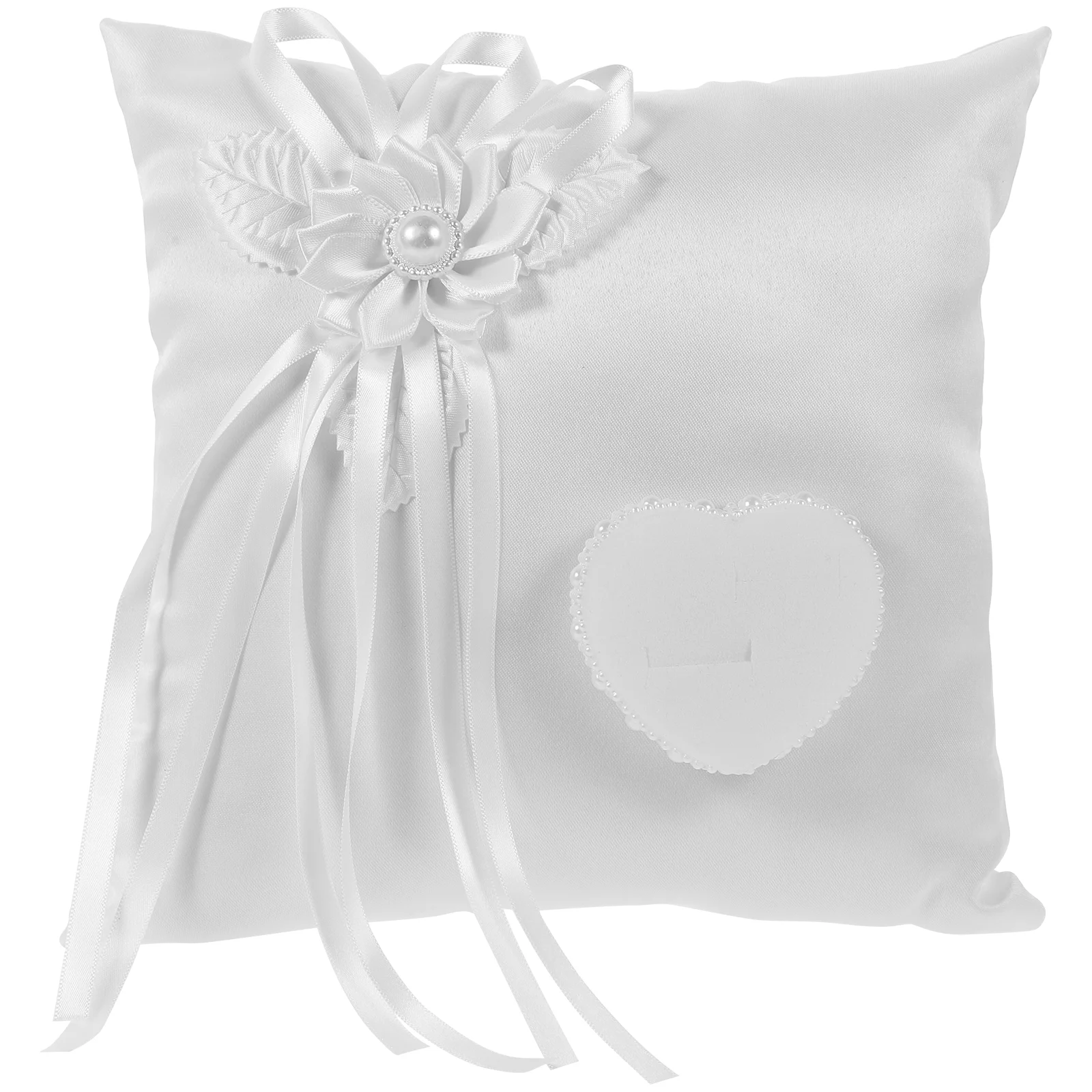 

Ring Pillow Wedding Cushion Marriage Holder for Pillows Fabric Floral Container Bride