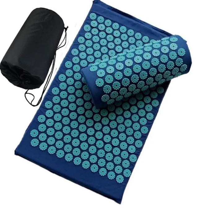 Spike Acupuncture Massage Yoga Mat Cushiont/Pillow Massager (appro.67*42cm)Acupressure Cushion Stress Relieve Back Body Pain Mat