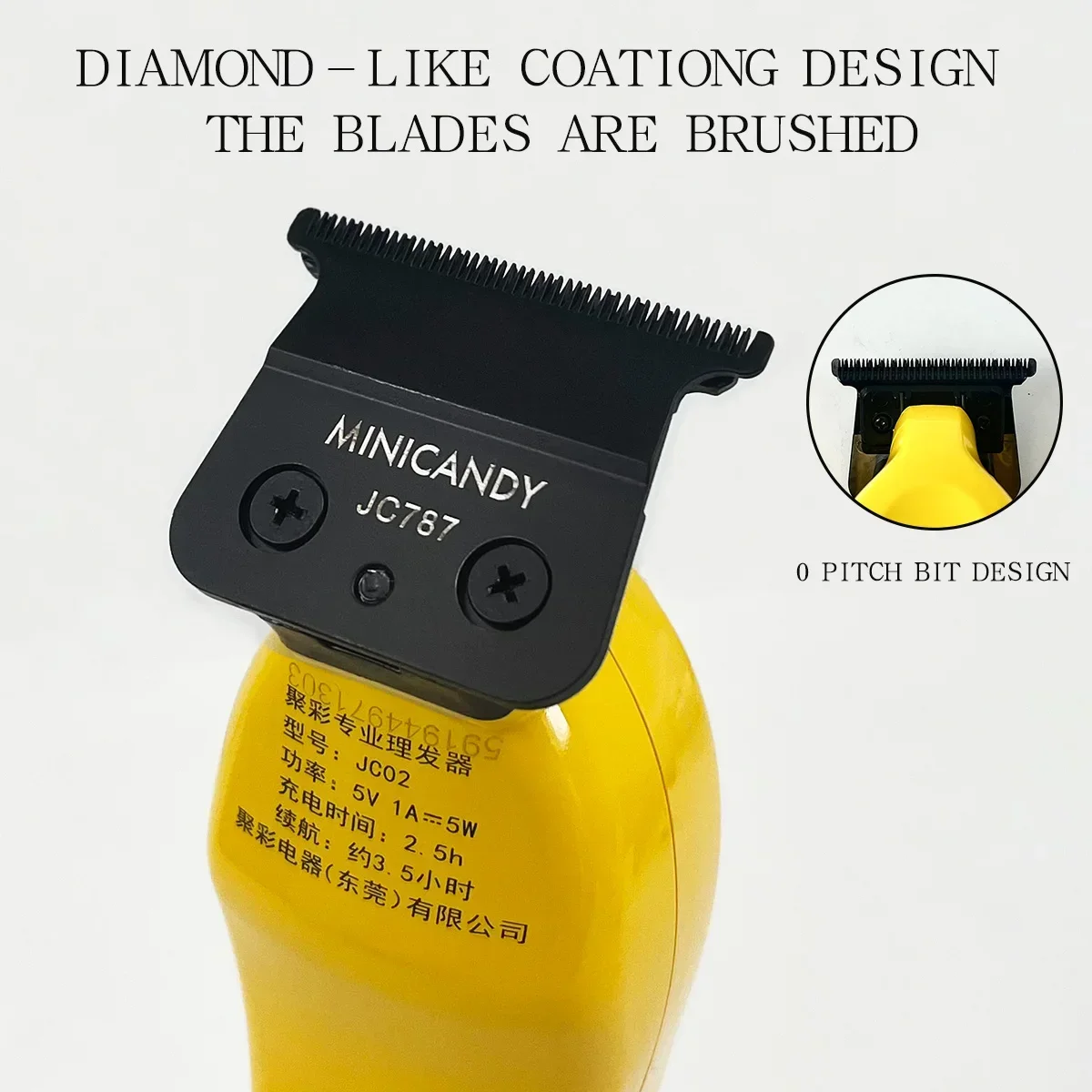 Description Picture 3 of itemJUCAI JC02 Electric Cordless Hair Trimmer for Men and Women, Hair Salon Gradient Sculpted Bald Head Hair Clipper Beard Trimmer