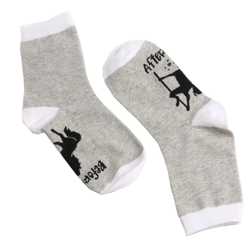 

Funny Saying Socks Before Wine After Wine Letters Drunken Horse Print Hosiery