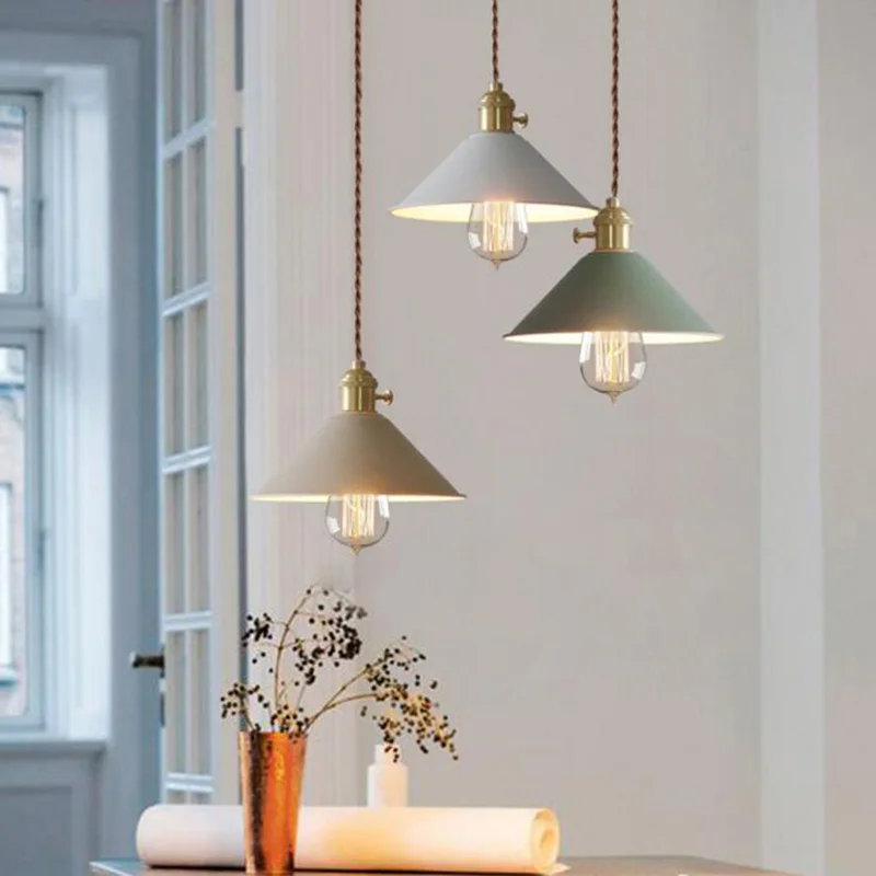 Macaron Pendant Lamp LED Chandelier Bedroom Bedside Loft Colorful Light Restaurant Aisle Corridor Decor Hanging Lamp Lustre