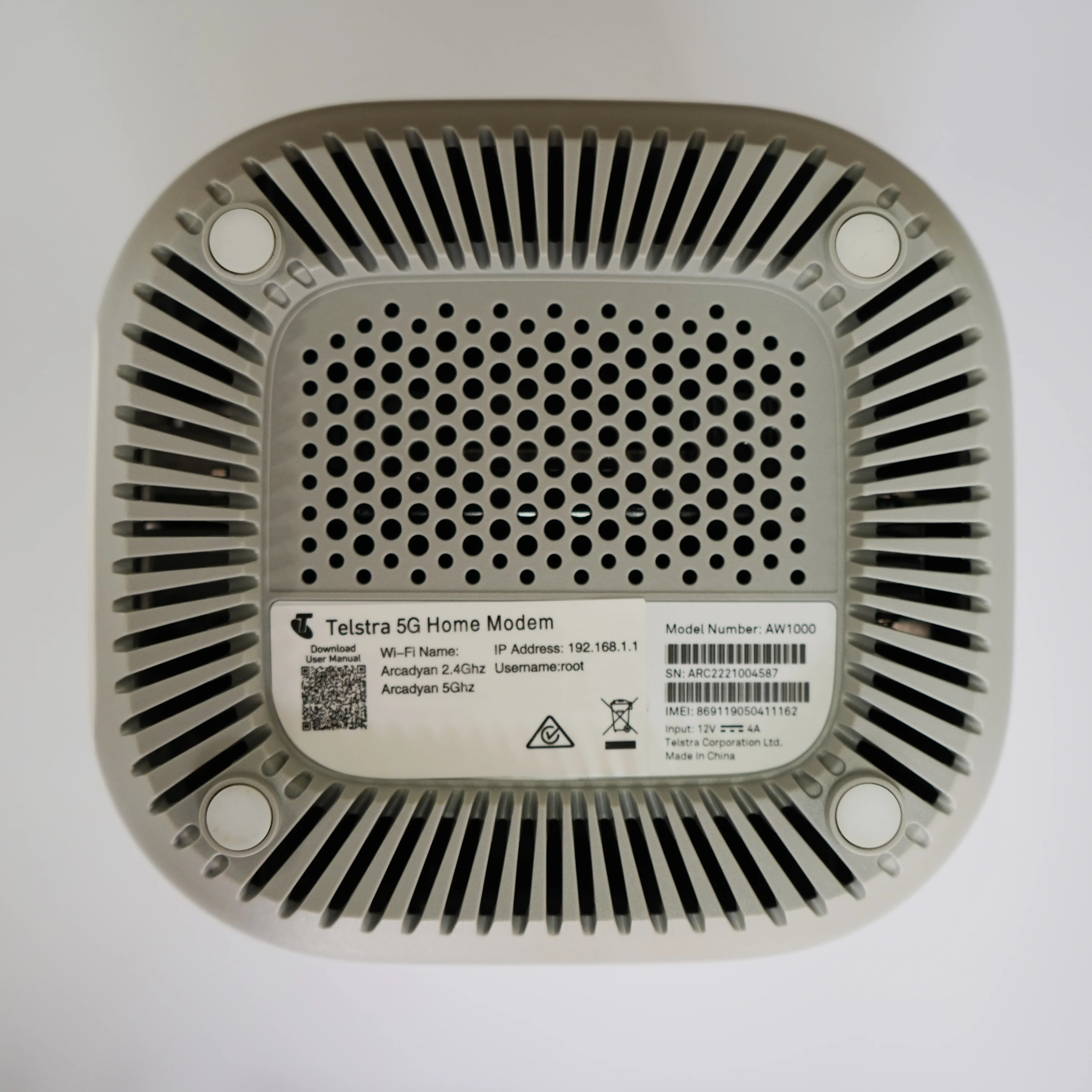5G Home Modem ZEARTS Unlocked Arcadyan Telstra 5G Home Modem AW1000 Wi-Fi 6 AX3600 5G CPE （90%-95% new）